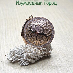 Кулон закрывающийся золотой, для фотографии