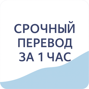Срочный перевод за 1 час