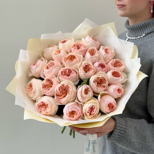 Букет №205 с садовой розой Джульетта (25 шт).