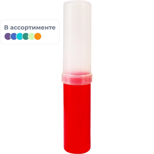Пенал тубус Ассорти Стандарт+прозрачный+цветной непрозр.