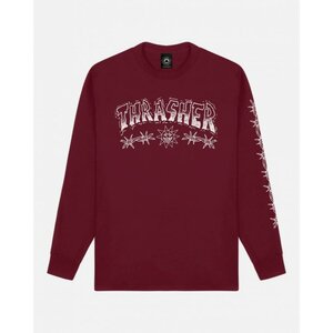 Купить Лонгслив Thrasher Barbed Wire L/S Maroon с достав