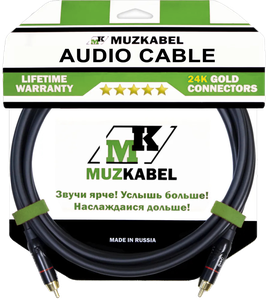 Аудио кабель MUZKABEL RSCMK3 - 1 метр, RCA – RCA