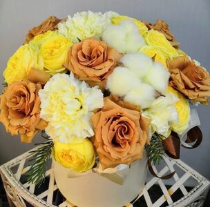 Шляпная коробка с хлопком