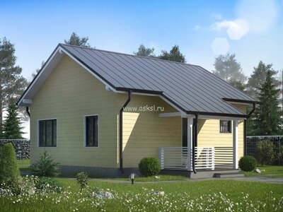 Уникальный одноэтажный каркасный дом 50 м² за 1 день