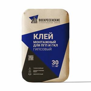 Клей монтажный гипсовый для ПГП и ГКЛ (30 кг)