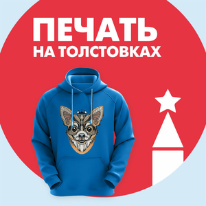 Печать на толстовках оптом от 10 шт.