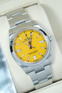Rolex Oyster Perpetual 36 Stainless Steel Yellow Dial