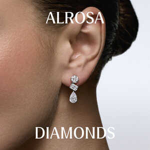 Серьги с натуральными бриллиантами ALROSA Diamonds