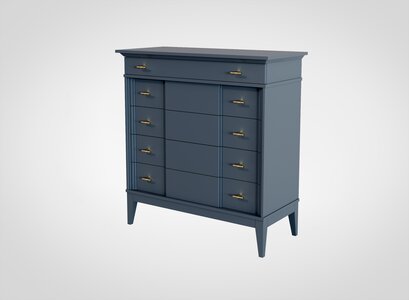 WonderWood (Manhattan) Комод M 1-04 серо-синий