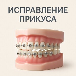Исправление прикуса брекет-системой 