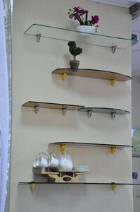 Стеклянные полки от 100 руб