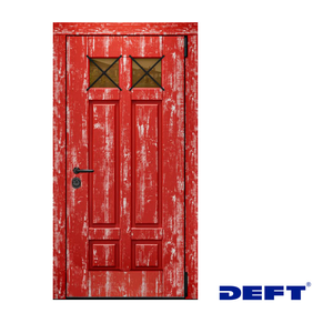 Входная дверь D87 красный лофт
