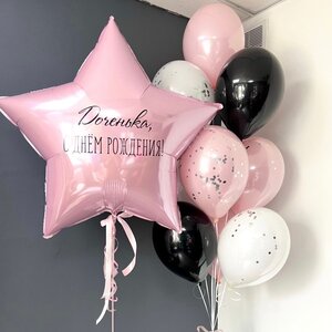 Стильный набор шаров ко дню рождения девушки