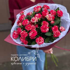 Монобукет из кустовых роз "Настроение из лепестков"