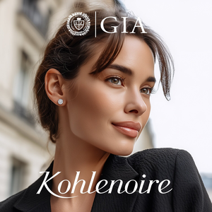 Серьги-пусеты с бриллиантами GIA