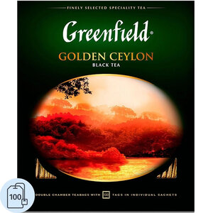 Чай Greenfield Golden Ceylon черный фольгир.100 пак/уп