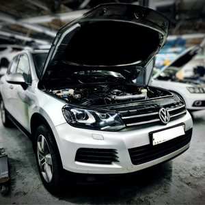 Переуплотнение развала Touareg в профильном автосервисе!