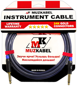 Гитарный кабель MUZKABEL JSLIK1 - 1 метр, JACK (моно) - 