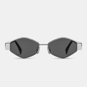 Celine Triomphe Hexagon-Frame Silver-Tone