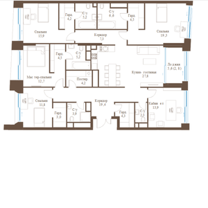 5-комнатная квартира, 178,9 м²