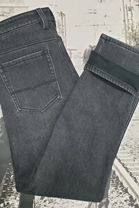 Джинсы мужские утеплённые, прямой крой, удобная посадка,