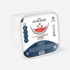 Пюре замороженное AGROBAR Клубника 1 кг