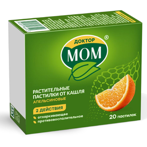 Доктор МОМ пастилки от кашля апельсин, 20 шт.