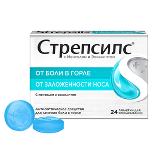 Стрепсилс таб. ментол/эвкалипт №24
