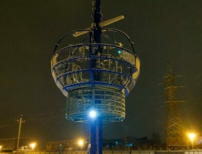 Покраска опор освещения