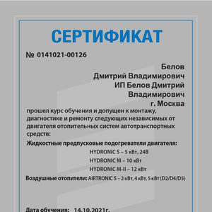 Ремонт Webasto Eberspacher	