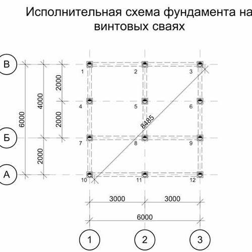 Дом на сваях схема