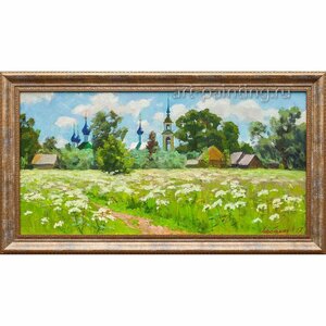 Картина маслом "Цветущий луг" Афоньшин