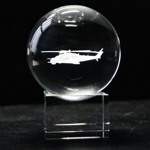 "МИ-24". Лазерная 3D-гравировка в стекле