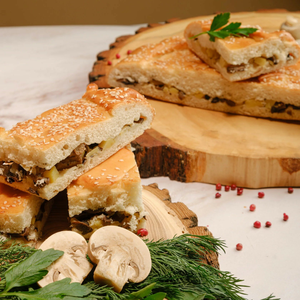Пирог картошка + грибы