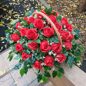 Корзины из живых цветов