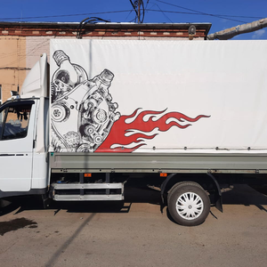 Тент на газель с рекламой