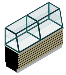 Витрина кондитерская для выпечки 1,3 х 1,8 х 0,6 м.