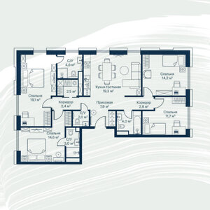 4-комнатная квартира 108,08 м2