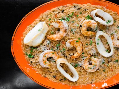Орзо с морепродуктами