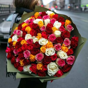 101 Роза микс 60 см