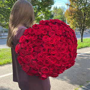 101 роза 60см 