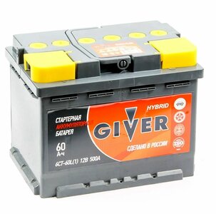 Аккумулятор Giver 60 а/ч 