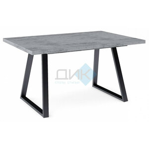 Стол Dikline ZB140 Бетон (ЛДСП EGGER)/Опоры черные