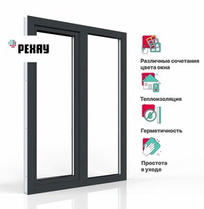 REHAU пластиковое окно ПВХ REHAU BLITZ 1400х1300мм (ВхШ)