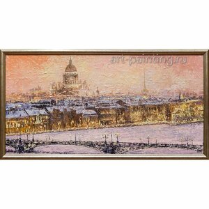 Картина маслом "Зимняя рапсодия" Клеверов