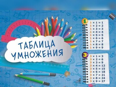 Таблица умножения за месяц