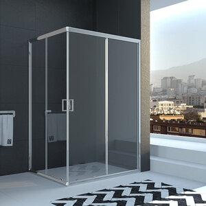 Душевой уголок Veconi Rovigo 120x90x195 прозрачное хром 