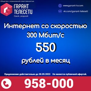 Интернет 300мбит