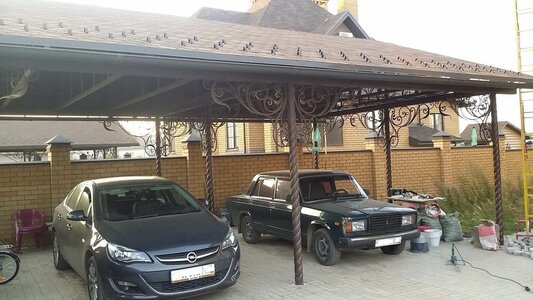 Навес на две машины
