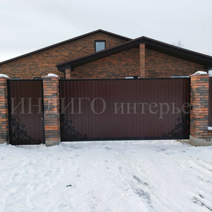 Откатные ворота с калиткой 110000